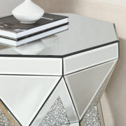 Drum Style Coffee Table With Mirror
