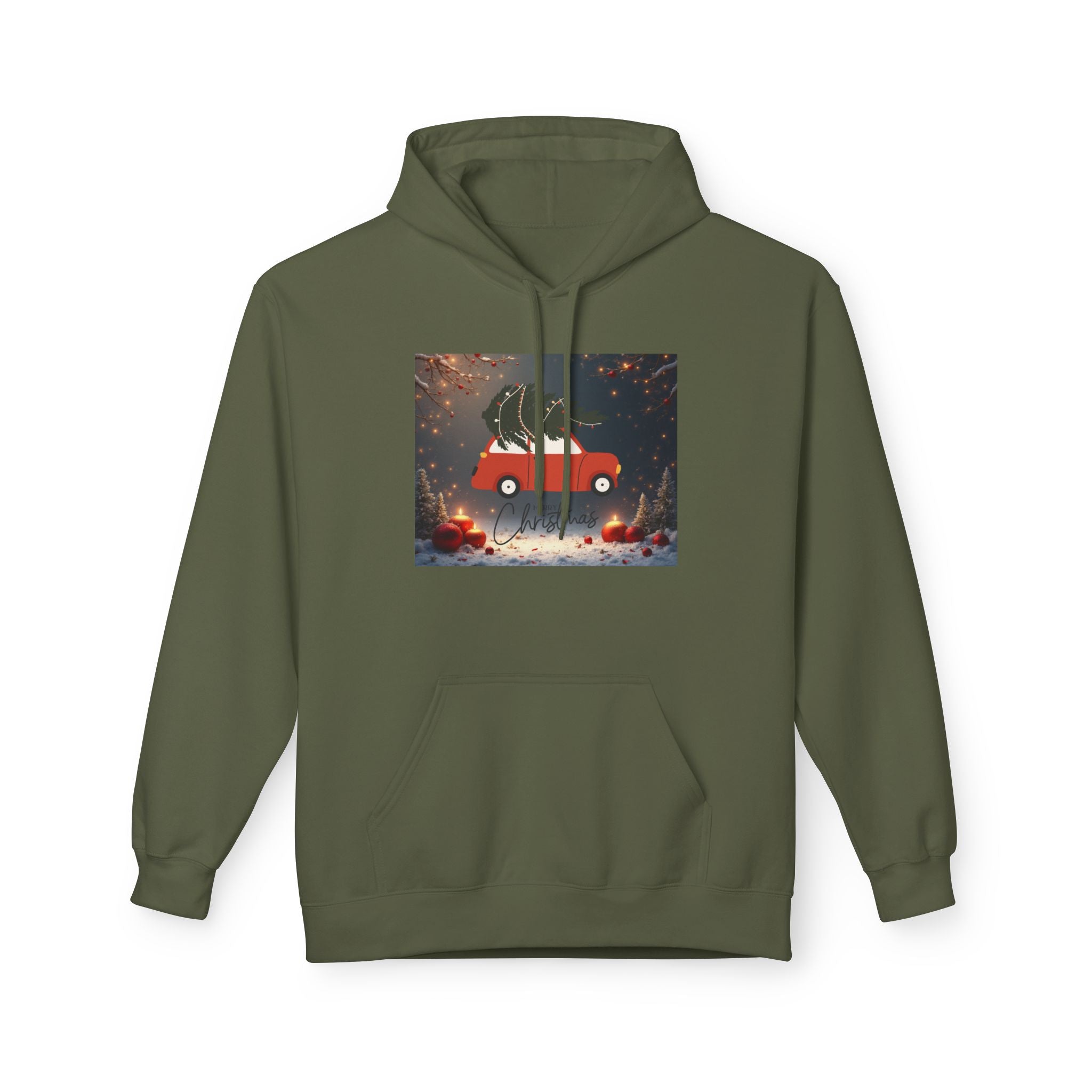 Softstyle Fleece Hoodie with Dropped Shoulder and Pouch Pocket