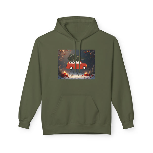 Softstyle Fleece Hoodie with Dropped Shoulder and Pouch Pocket