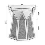 Drum Style Coffee Table With Mirror