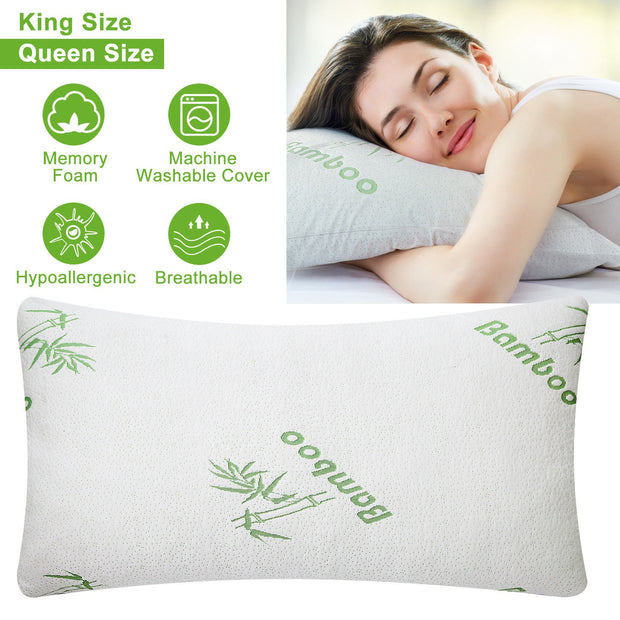 Bamboo Memory Foam Pillow With