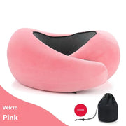 Soft Memory Foam Travel Neck Pillow U Shape Adjustable Support Comfortably Sleeping On Plane Car Office Noon Break